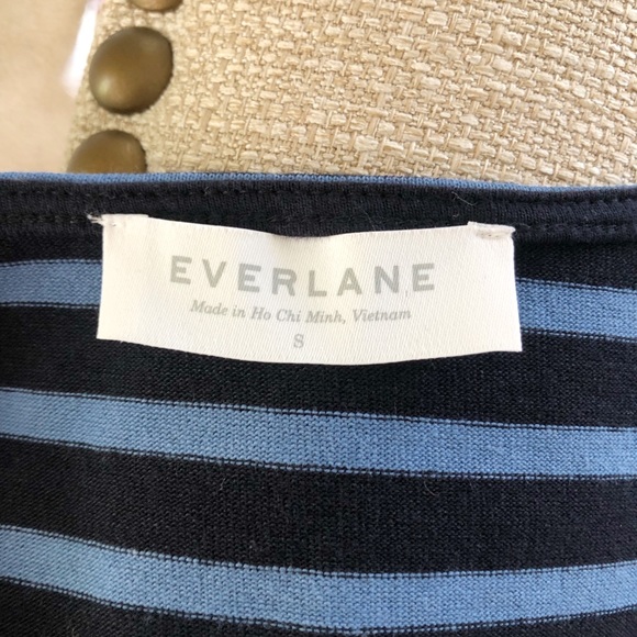 Everlane Blue Striped Top - Picture 6 of 7